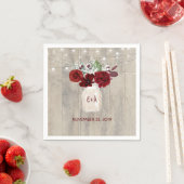 Baby's Breath en Bourgogne Bloemen Mason Jar Rusti Servetten (Insitu)