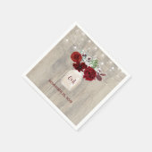 Baby's Breath en Bourgogne Bloemen Mason Jar Rusti Servetten (Hoek)