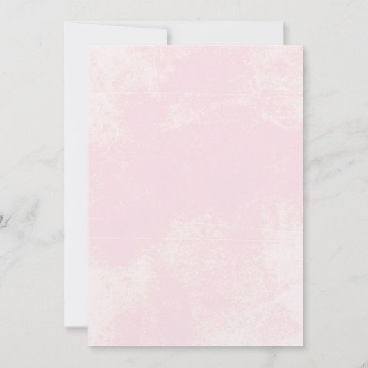 Baby's Breath en Pink Roses Rustiek Vrijgezellenfe Kaart (Achterkant)