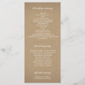 Baby's Breath en Roze Rozen Trouwprogramma's Programma (Achterkant)