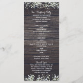 Baby's Breath Floral & Dark Rustic Wood Programma (Achterkant)