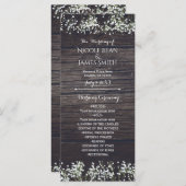 Baby's Breath Floral & Dark Rustic Wood Programma (Voorkant / Achterkant)