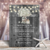  baby's Breath Floral Jar Barn Wedding Kaart