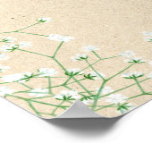 Baby's Breath Floral Rustic & Boho Wedding Welkom Poster (Hoek)