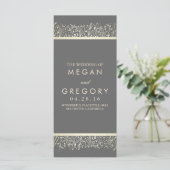 Baby's Breath Gold Bloemen Trouwprogramma's Programma (Staand voorkant)