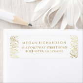 Baby's Breath Gold Foil Bruiloft Etiket (Insitu)