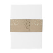 Baby's Breath Gold Kraft bruiloft Uitnodigingen Wikkel (Achterkant Voorbeeld)