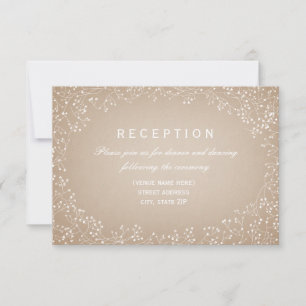 Baby's Breath Karton Inspiratie Reception Kaart