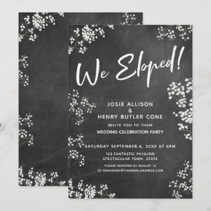 Baby's Breath Krijtbord Modern Script Wij Zijn Gev Kaart