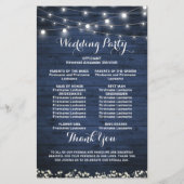 Baby's Breath Mason Jar Huwelijksceremonie Program (Achterkant)