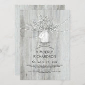 Baby's Breath Mason Jar Rustic Barn Verjaardagsfee Kaart (Voorkant / Achterkant)