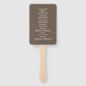 Baby's Breath Mason Jar Rustic Wedding Program Handwaaier (Achterkant)