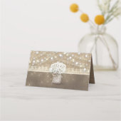 Baby's Breath Mason Jar Rustieke Burlap Kant (Achterkant)