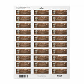 Baby's Breath Mason Jar String Lights Rustic Wood Etiket (Full Sheet)