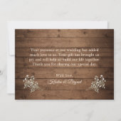 Baby's Breath Mason Jar String Lights Wedding Bedankkaart (Achterkant)