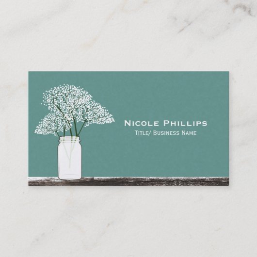 Baby's Breath-metselpot Rustic Visitekaartje (Voorkant)