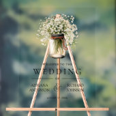 Baby's Breath Metselwerk Bruiloft Welkom Acryl Bord (Neutraal)