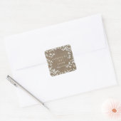 Baby's Breath Modern Rustiek Land Westerne krans Vierkante Sticker (Envelop)