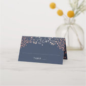 Baby's Breath Navy Blauw en Roos Gouden Bruiloft (Voorkant)