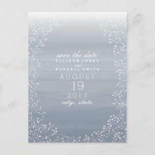 Baby's Breath Ombré Aquarelle Faire-Part de Date d