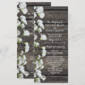 Baby's Breath op Rustiek Hout Landelijk Programma (Voorkant / Achterkant)