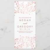 Baby's Breath Roos Gold en White Wedding-programma Programma (Voorkant)