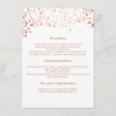 Baby's Breath Roos Goud en Wit Bruiloft Details Informatiekaartje (Voorkant)