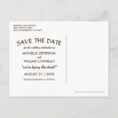 Baby's Breath Rustic Burlap Save the Date Aankondigingskaart (Achterkant)