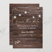 Baby's Breath Rustic Foto Save The Date (Voorkant / Achterkant)