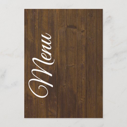 Babys Breath Rustic Mariage Menu Table (Dos)