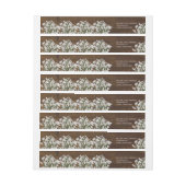 Babys Breath Rustic Wedding Adresetiketten (Vel)