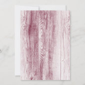 Baby's Breath Rustiek Houten Bruiloft | Marsala Kaart (Achterkant)