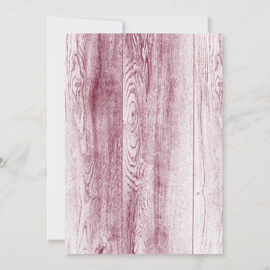 Baby's Breath Rustiek Houten Bruiloft | Marsala Kaart (Achterkant)