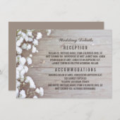 Baby's Breath Rustieke Bruiloft Details / Informat Informatiekaartje (Voorkant / Achterkant)