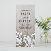 Baby's Breath Rustieke Trouwprogramma's Programma (Staand voorkant)