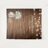 Baby's Breath Slingerlicht Bruiloft Backdrop Wandkleed (Voorkant (horizontaal))