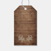 Baby's Breath String Lights Rustiek Vrijgezellenfe Cadeaulabel (Achterkant)