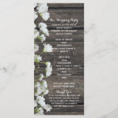 Baby's Breath sur bois rustique programme de campa (Dos)