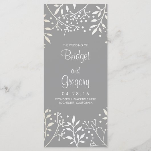 Baby's Breath Trouwprogramma's Programma (Voorkant)