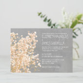 Baby's Breath Wedding Invitations Kaart (Staand voorkant)