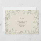 Baby's Breath Wedding Save the Date Foto Terug (Voorkant)