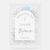 Baby's Breath white blue welcome sign (Recto)