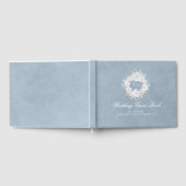 Baby's Breath White en Dusty Blue Wedding Gastenboek (Volledig)