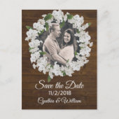 Babys Breath Wreath Bruiloft Save the Date Briefkaart (Voorkant)