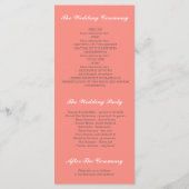 Baby's Breath Zilver Koraal Trouwprogramma's Programma (Achterkant)