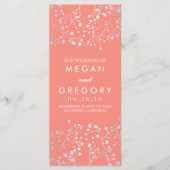 Baby's Breath Zilver Koraal Trouwprogramma's Programma (Voorkant)