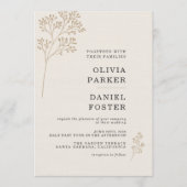 Baby's Breathe Wedding Kaart (Voorkant)