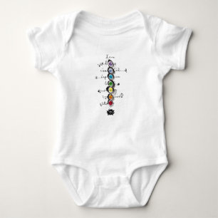 Baby's Chakra Positive Affirmation-kostuum. Romper