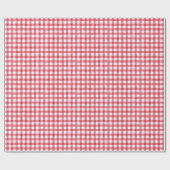 Baby's Cherry First Red Gingham Birthday Cadeaupapier (Vlak)