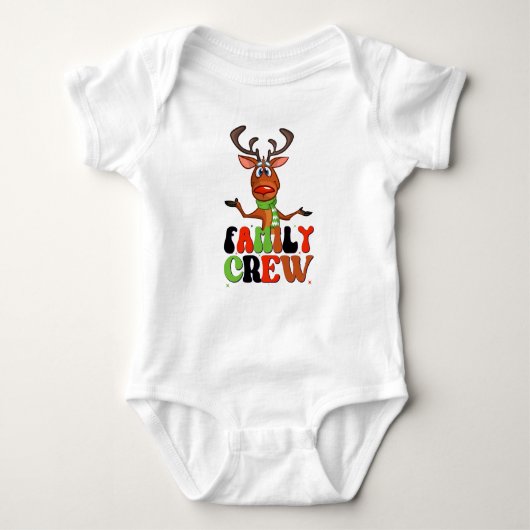 Baby's "Christmas Crew 2023" Rendier Een stuk Romper (Voorkant)